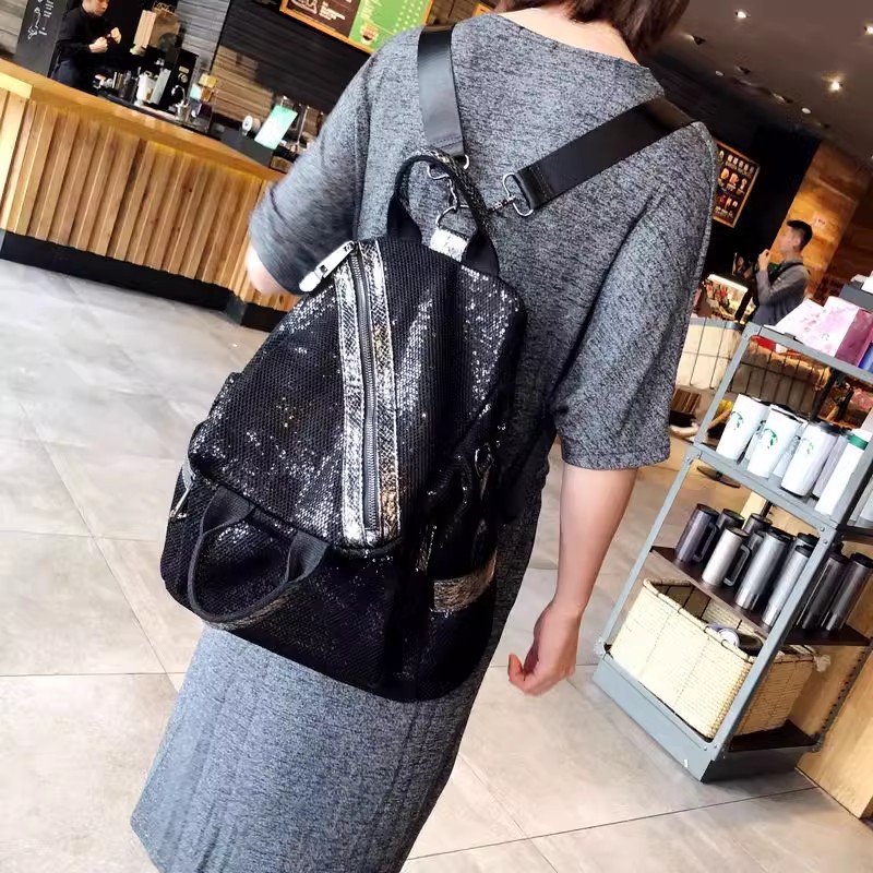 Luxury Bags For School - Neue Frauen Nylon Pailletten Rucksäcke hochwertige