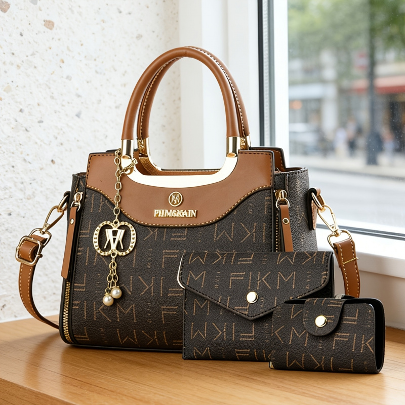 Luxury Bags & Leather Repair Of Atlanta - 3-teiliges Set luxuriöser, hochwertiger bedruckter Taschen,