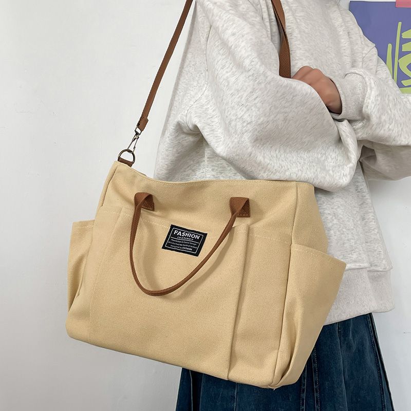 Canvas Tote Designer - Große Canvas-Tragetasche für Damen, minimalistische Arbeitstasche