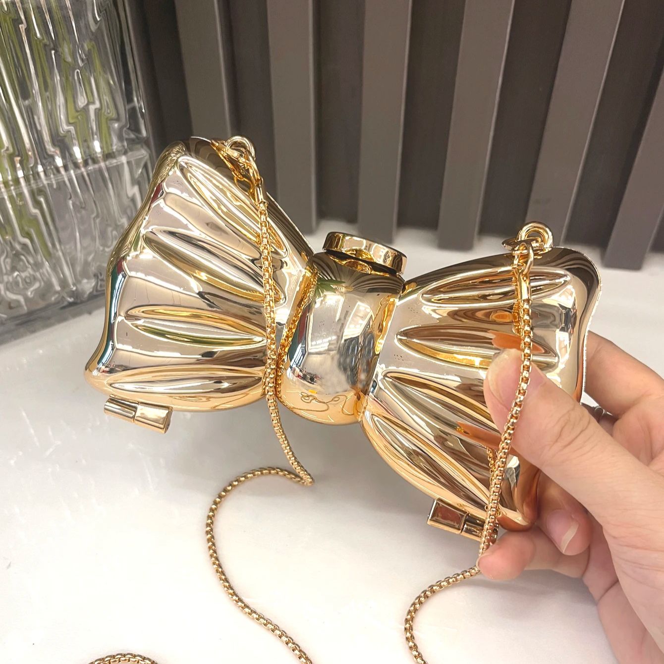 Luxury Bags Design - Goldene Abendtasche, Geldbörsen und Handtasche, luxuriöse