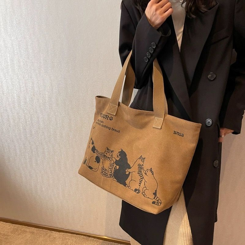 Canvas Tote Designer - Modische Canvas-Tragetasche für Damen Geräumige Langlebige