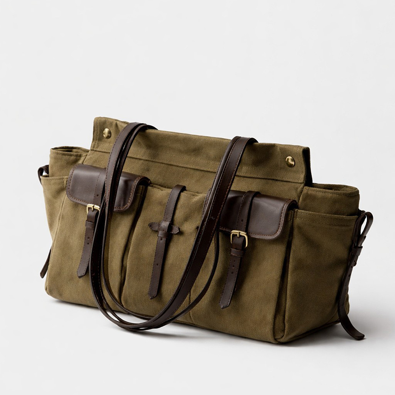 Luxuriöse Canvas-Leder-Mehrfac – Canvas Tote Designer Bewertung und Preis