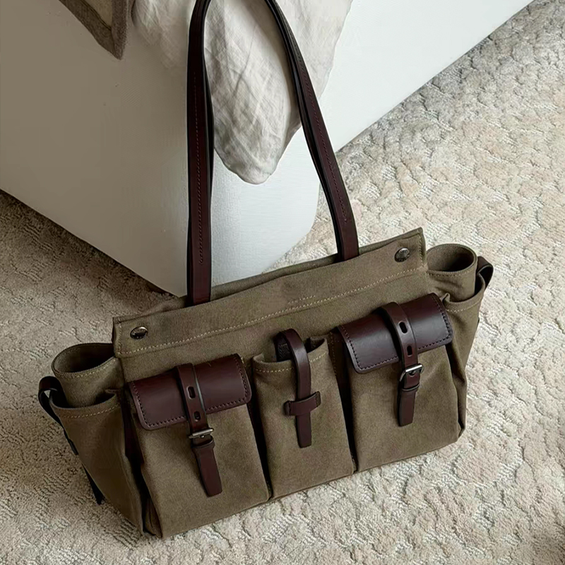 Luxuriöse Canvas-Leder-Mehrfac – Canvas Tote Designer Bewertung und Preis